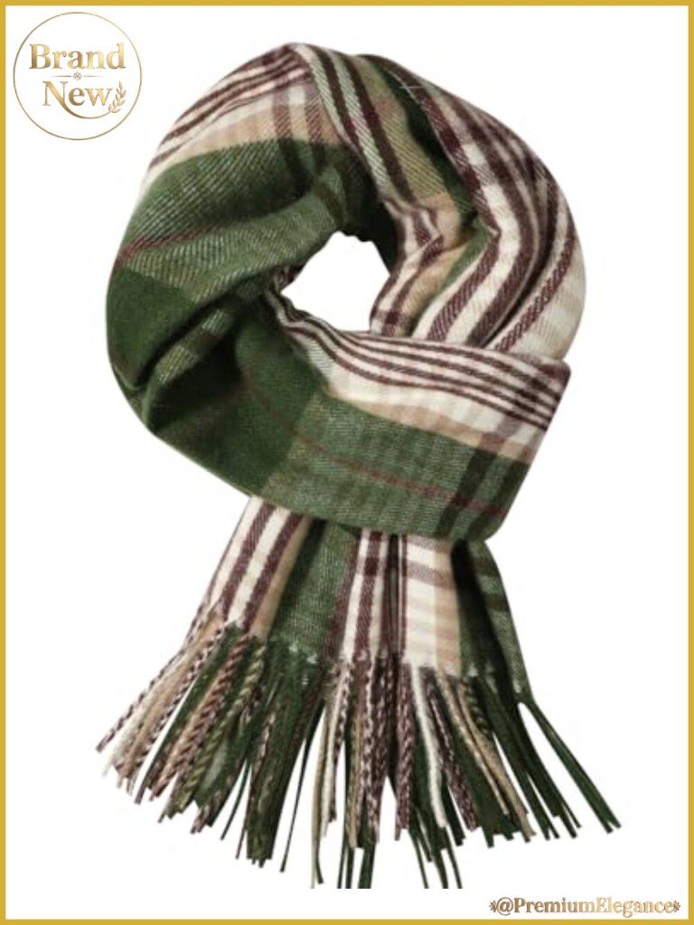 Womens Plaid Winter Scarf Oversized Acrylic Blanket Scarf Shawl Wrap